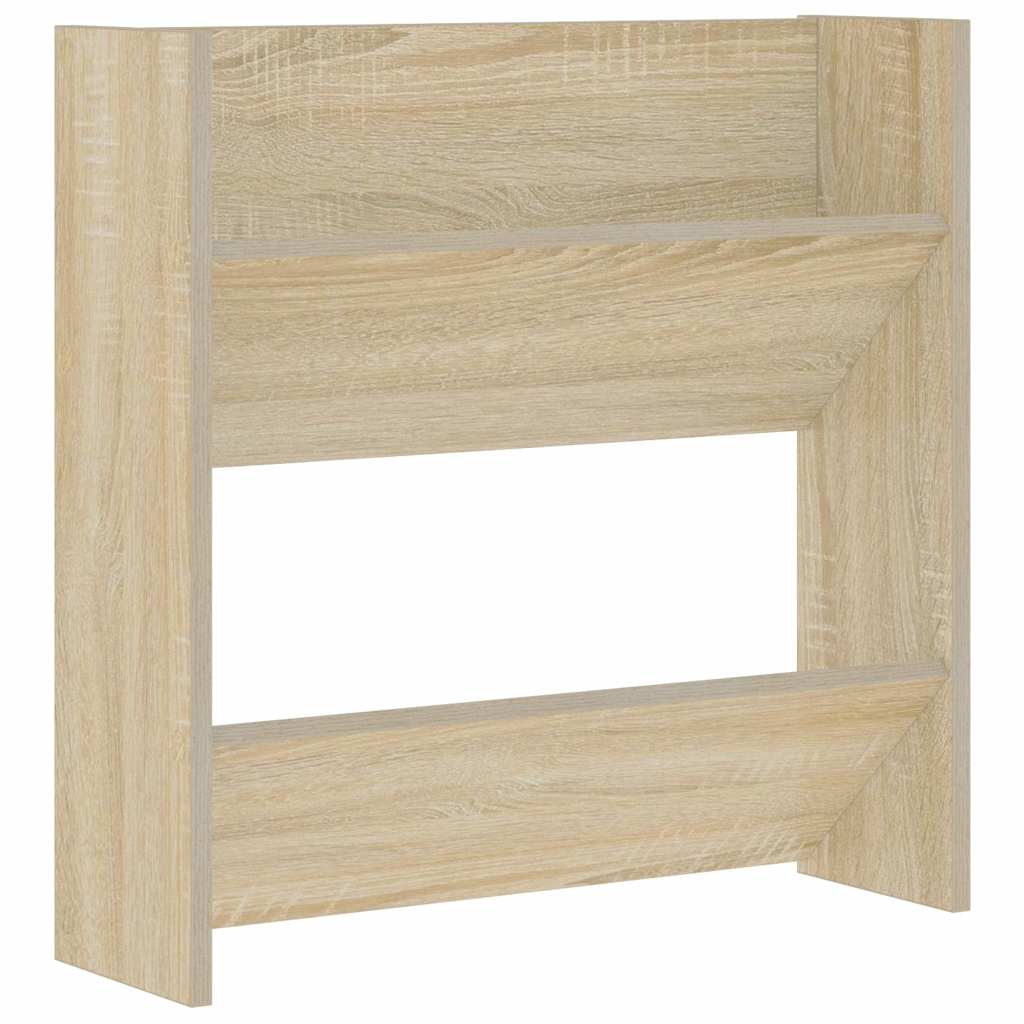 806723 vidaXL Wall Shoe Cabinet Sonoma Oak 60x18x60 cm Engineered Wood
