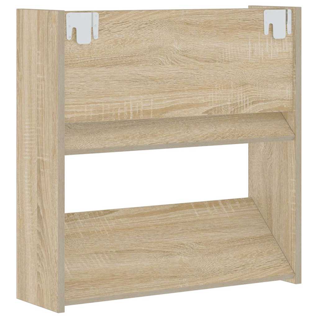 806723 vidaXL Wall Shoe Cabinet Sonoma Oak 60x18x60 cm Engineered Wood
