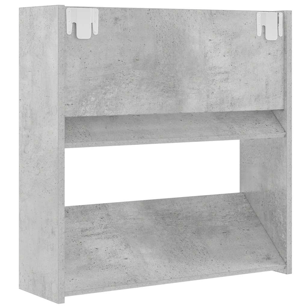 Wall Shoe Cabinet Concrete Grey 60x18x60 cm Engineered Wood