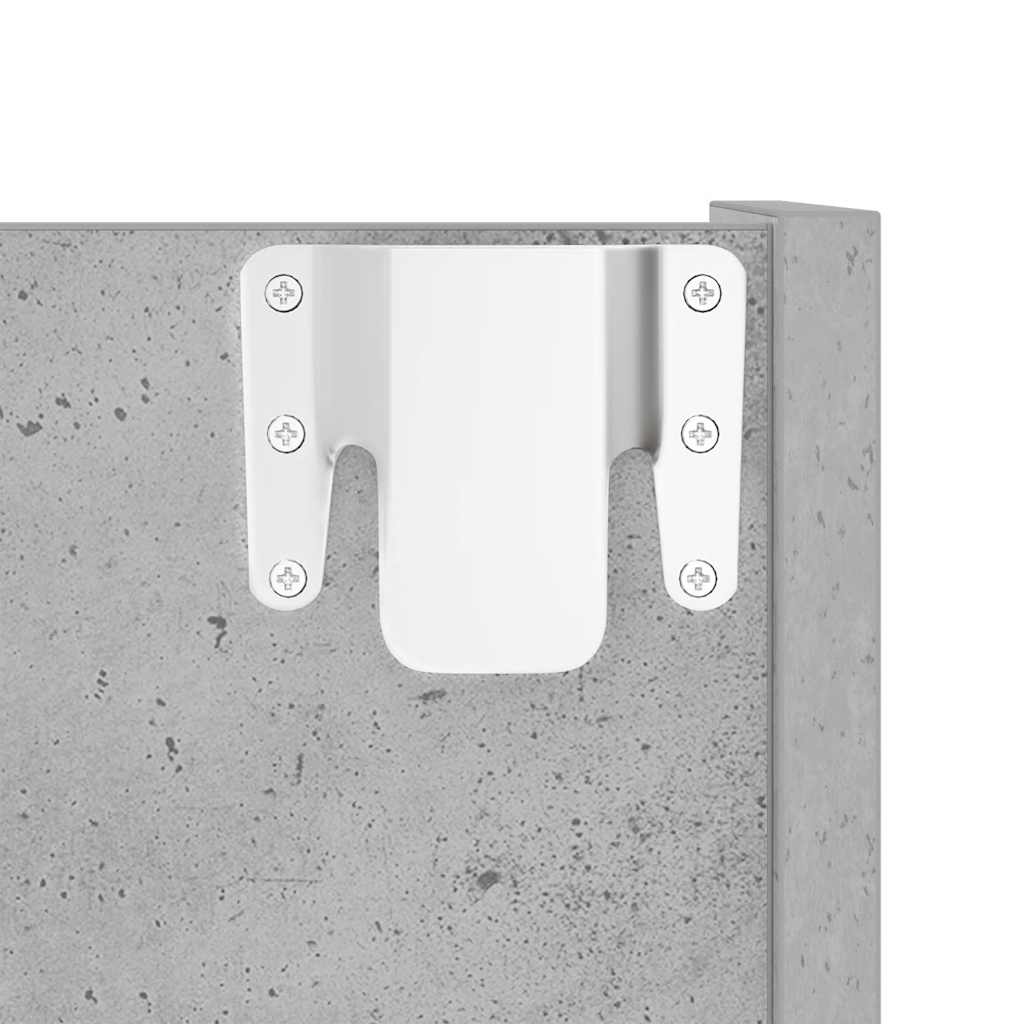 Wall Shoe Cabinet Concrete Grey 60x18x60 cm Engineered Wood