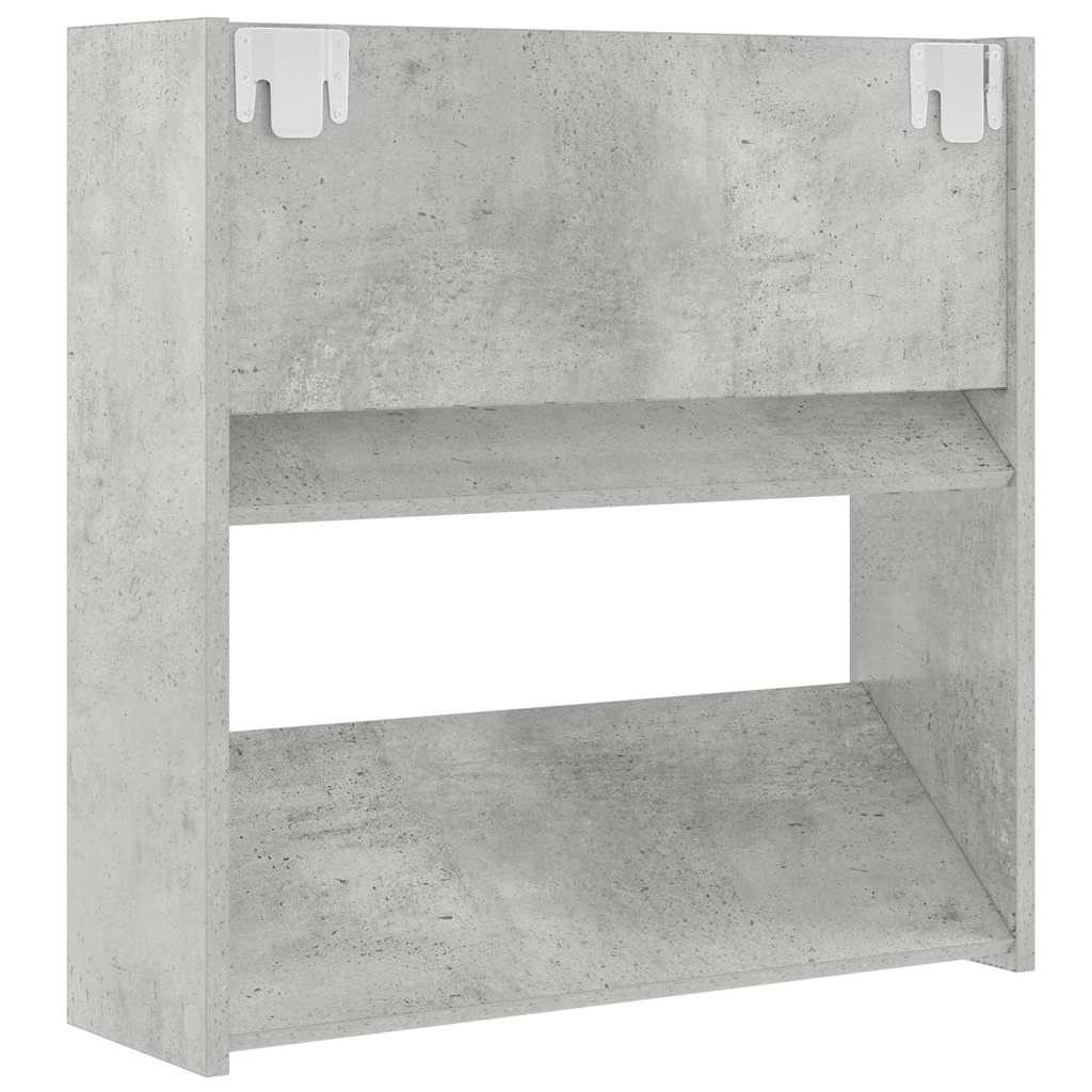 Wall Shoe Cabinets 2 pcs Concrete Grey 60x18x60 cm