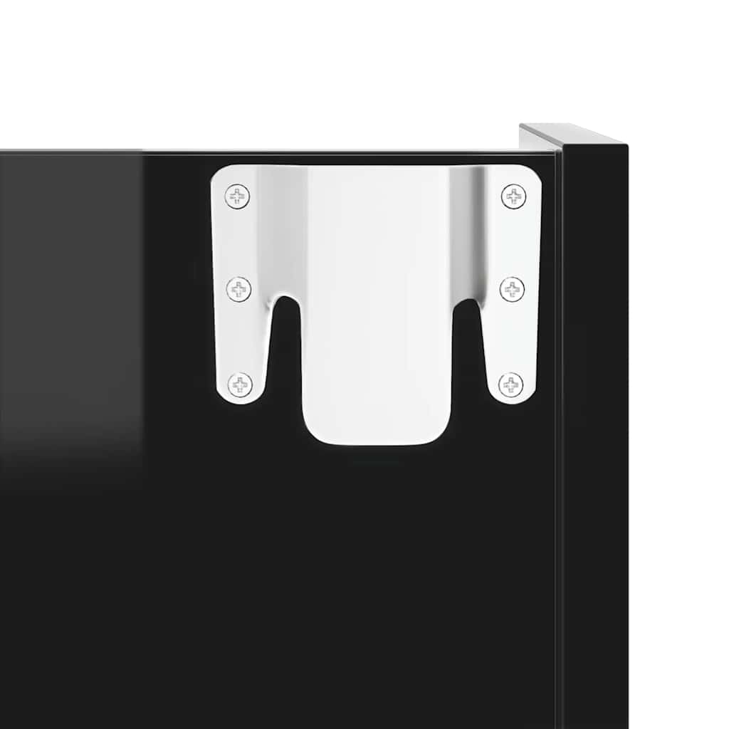Wall Shoe Cabinets 4 pcs High Gloss Black 60x18x60 cm Engineered Wood