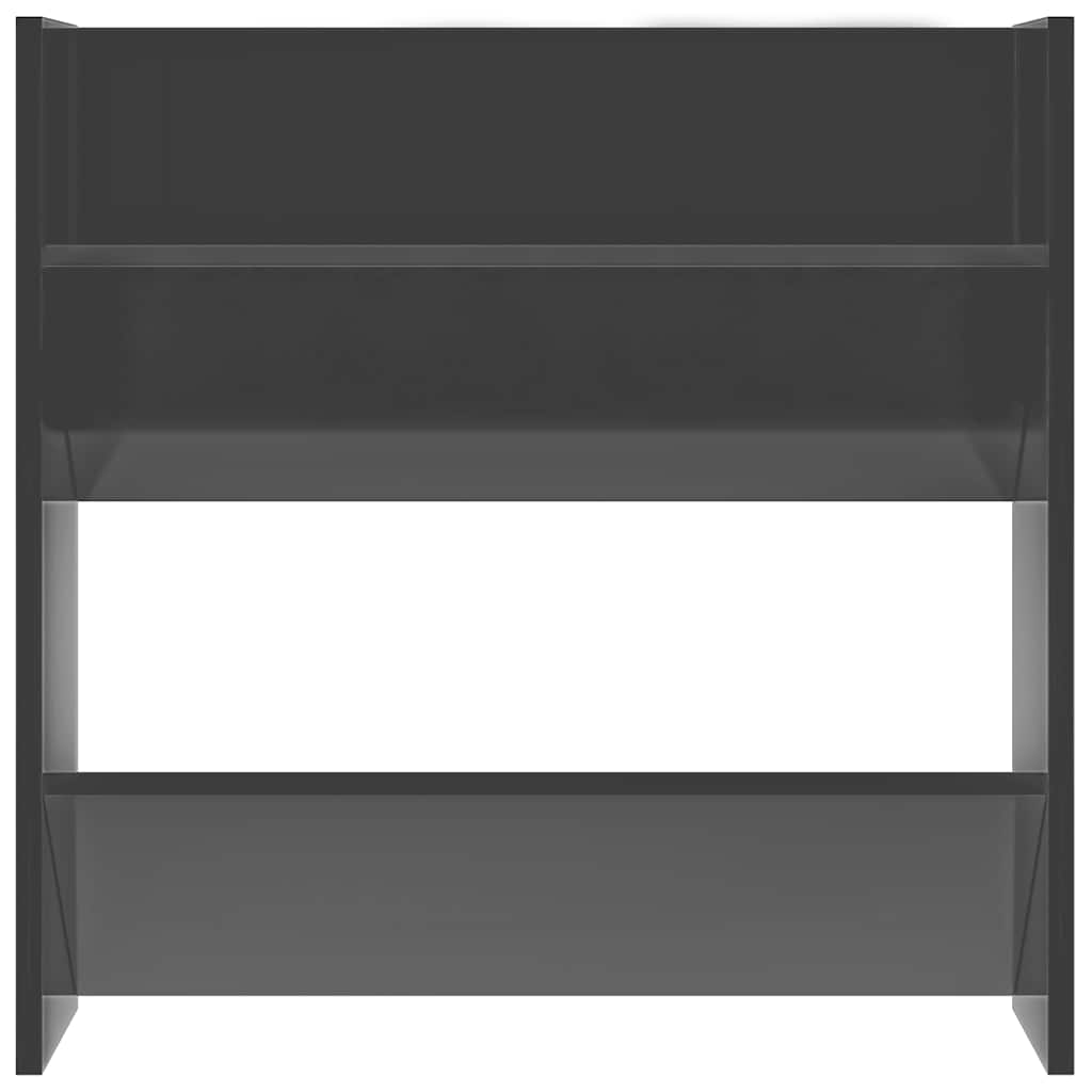 Wall Shoe Cabinet High Gloss Grey 60x18x60 cm Engineered Wood