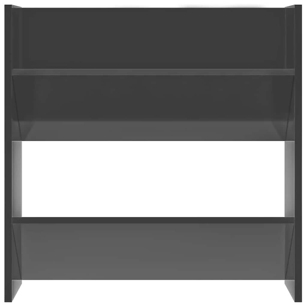 Wall Shoe Cabinets 2 pcs High Gloss Grey 60x18x60 cm Engineered Wood