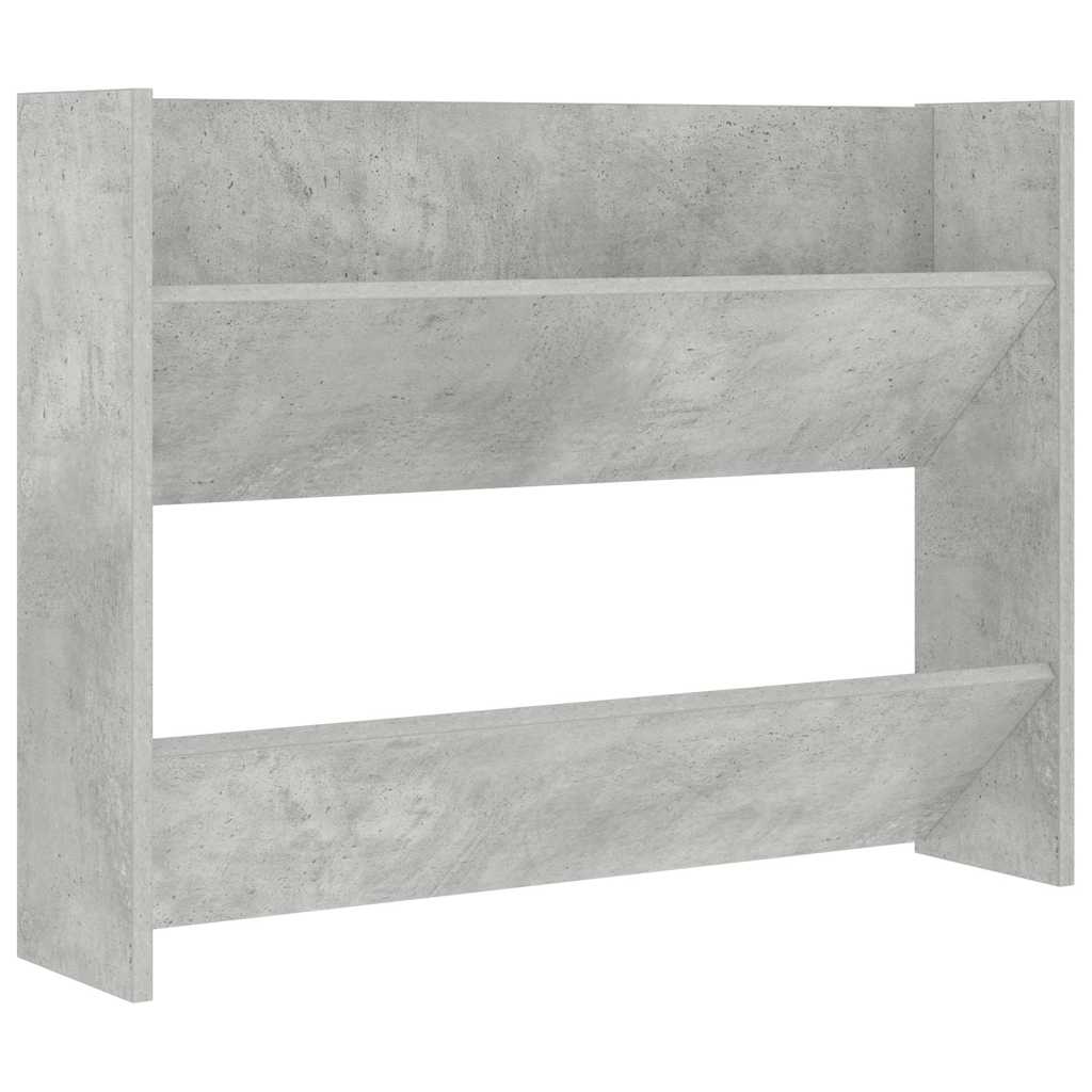 Wall Shoe Cabinets 2 pcs Concrete Grey 80x18x60 cm
