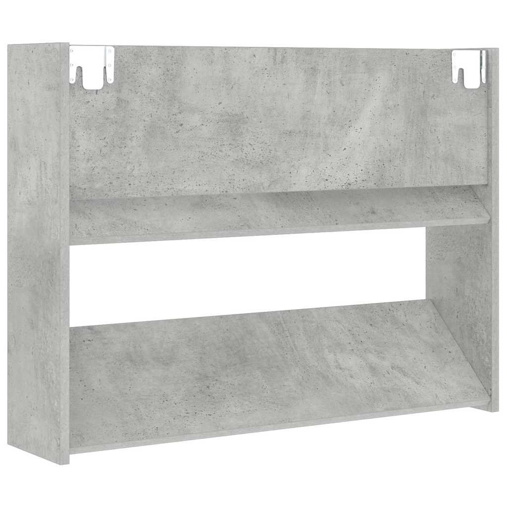 Wall Shoe Cabinets 2 pcs Concrete Grey 80x18x60 cm