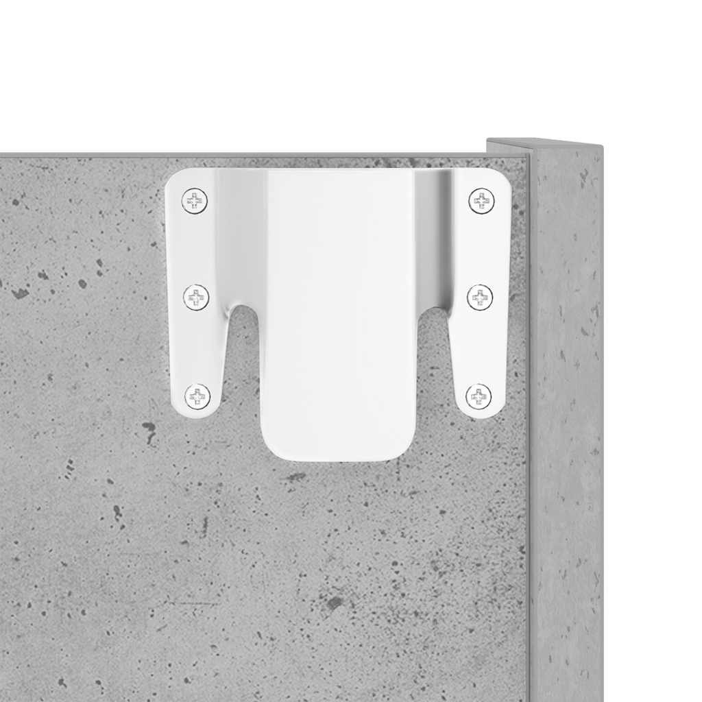 Wall Shoe Cabinets 2 pcs Concrete Grey 80x18x60 cm Engineered Wood