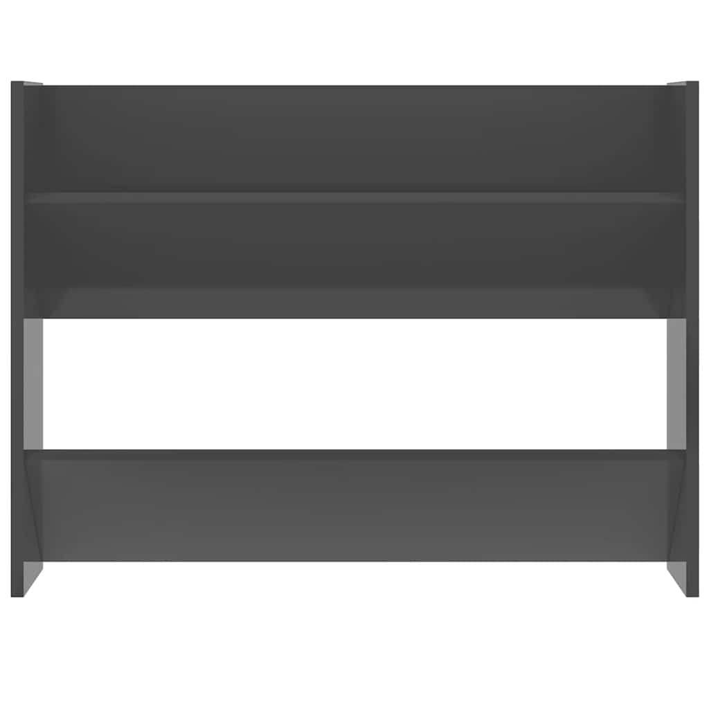 Wall Shoe Cabinet High Gloss Grey 80x18x60 cm Engineered Wood