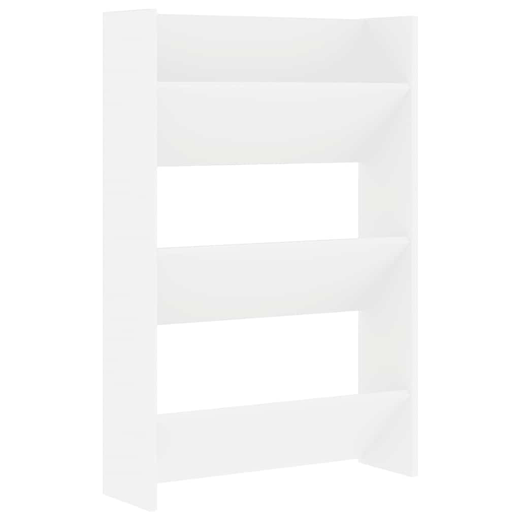 Wall Shoe Cabinet White 60x18x90 cm Engineered Wood