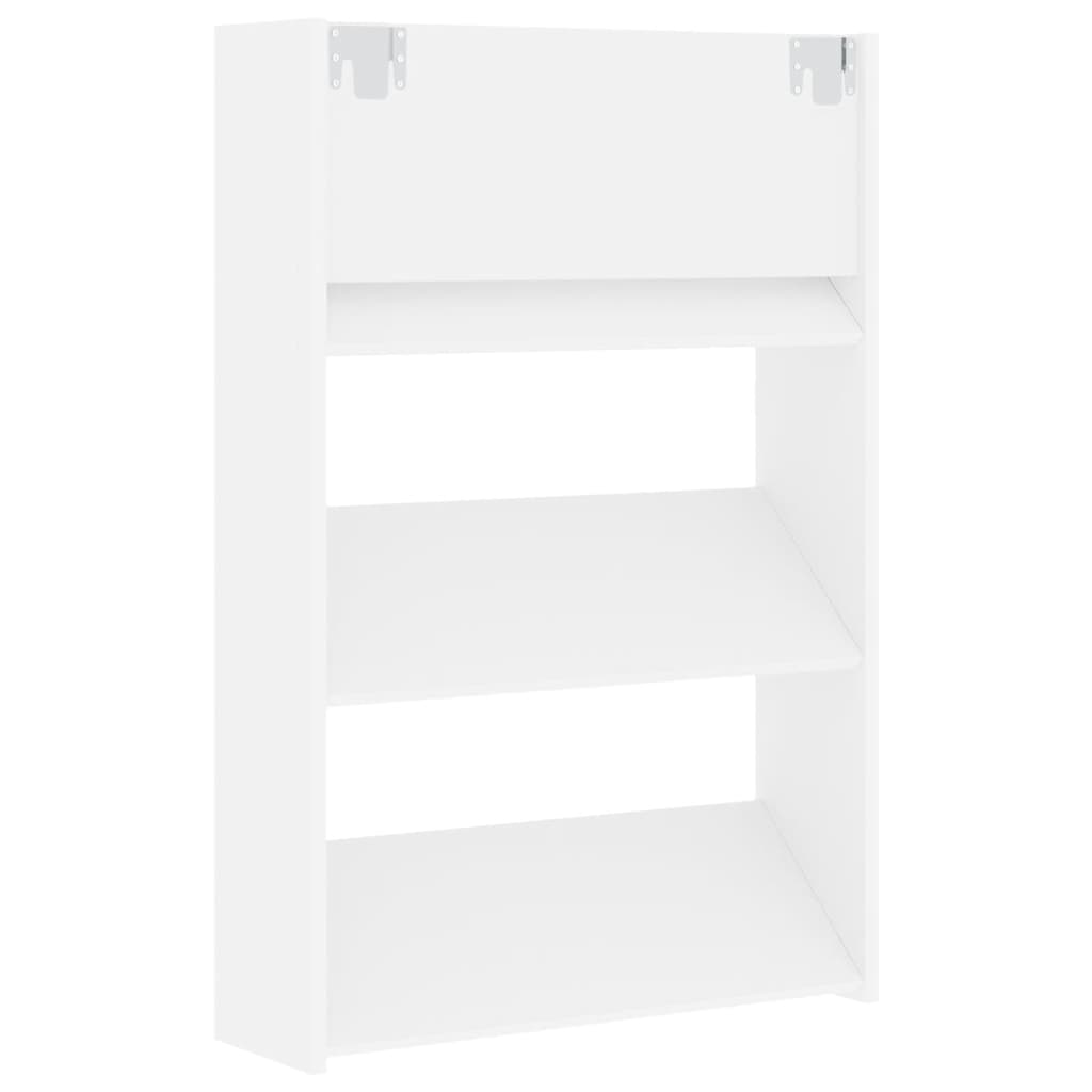 Wall Shoe Cabinets 2 pcs  White 60x18x90 cm Engineered Wood
