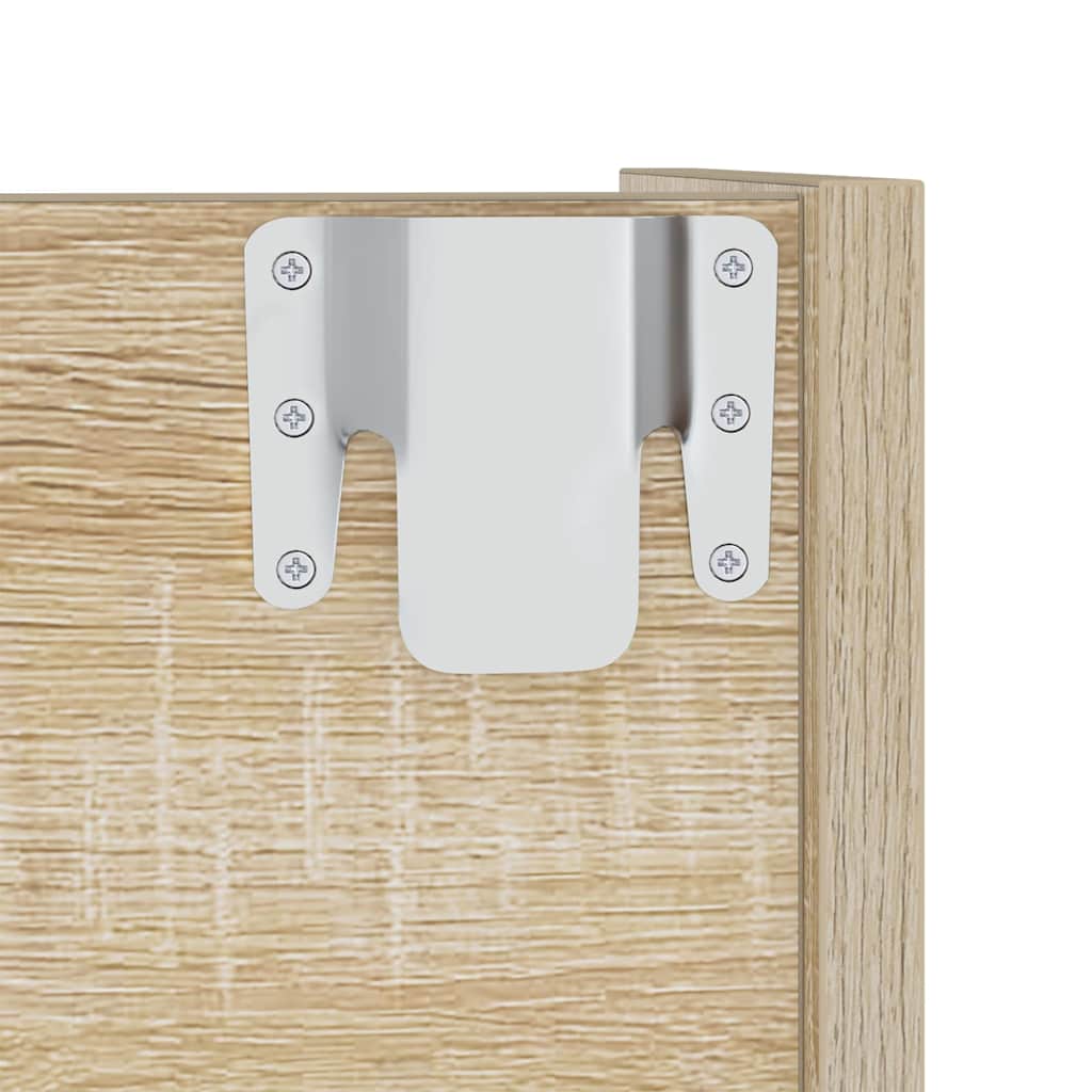 Wall Shoe Cabinets 2 pcs Sonoma Oak 60x18x90cm Engineered Wood