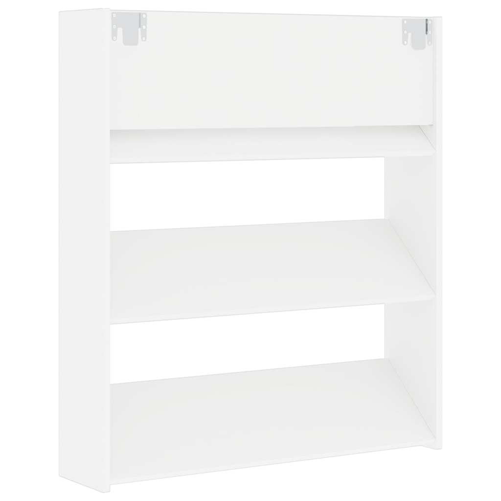 806777 vidaXL Wall Shoe Cabinet White 80x18x90 cm Engineered Wood