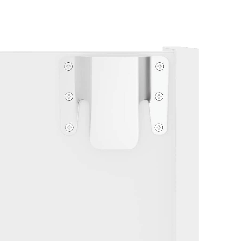 Wall Shoe Cabinet White 80x18x90 cm Engineered Wood