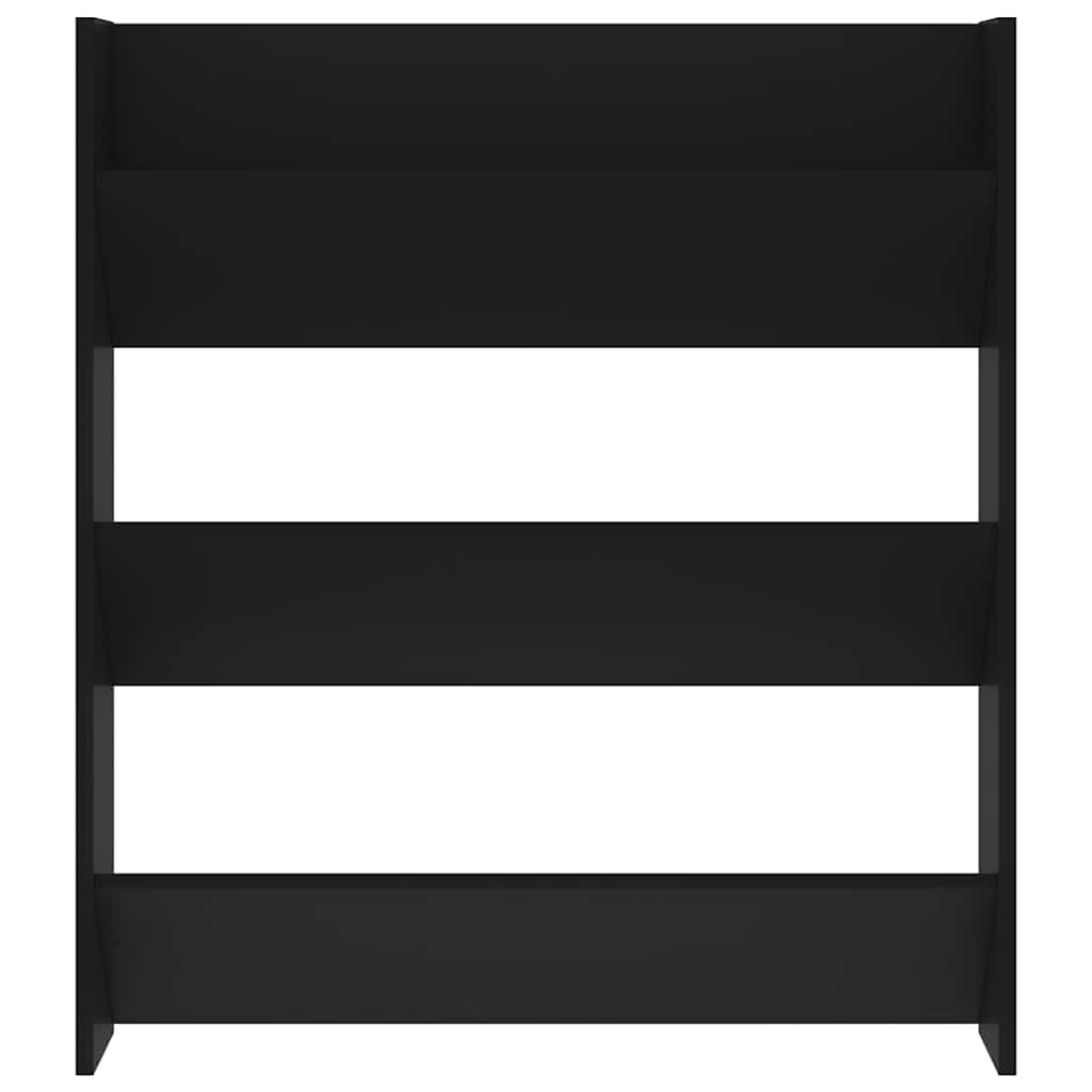Wall Shoe Cabinet Black 80x18x90 cm Engineered Wood