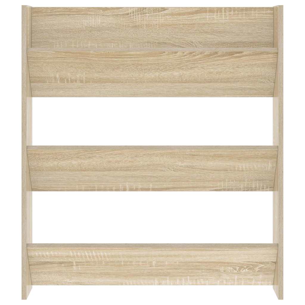 806783 vidaXL Wall Shoe Cabinet Sonoma Oak 80x18x90 cm Engineered Wood