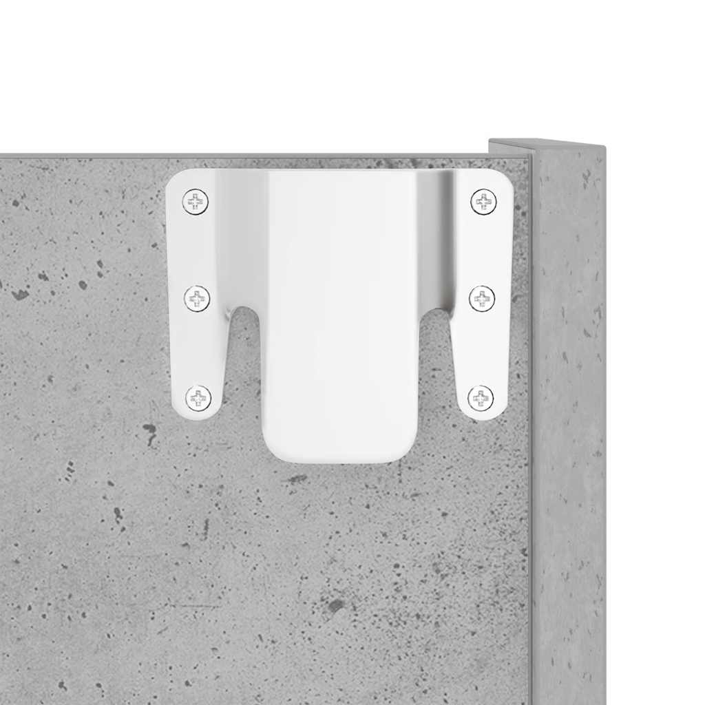 Wall Shoe Cabinet Concrete Grey 80x18x90 cm Engineered Wood