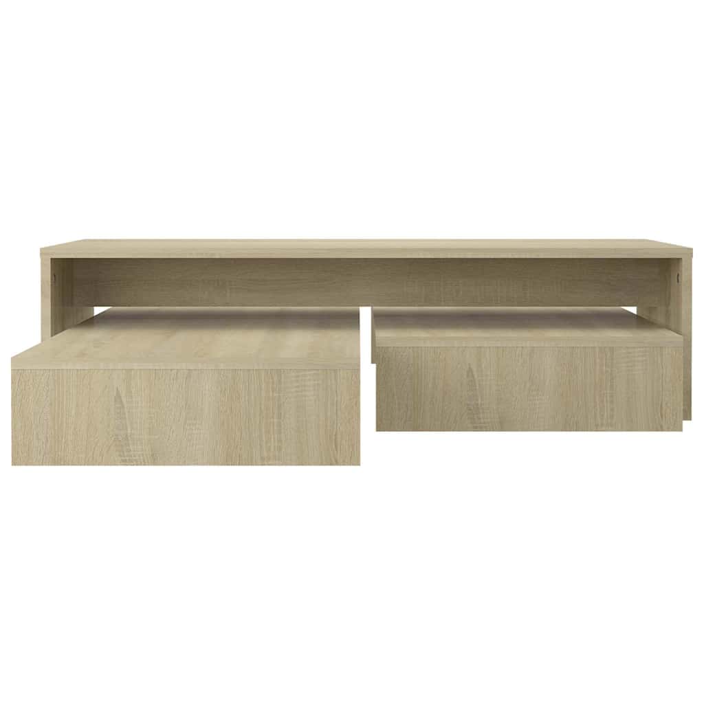 806798 vidaXL Nesting Coffee Table Set Sonoma Oak 100x100x26,5 cm Engineered Wood