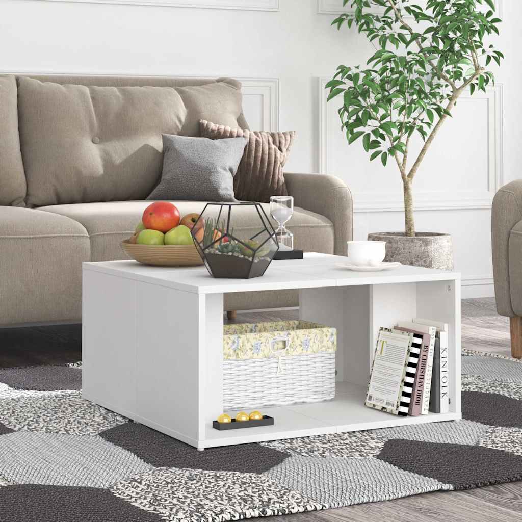 806813 vidaXL Coffee Tables 4 pcs White 33x33x33 cm Engineered Wood
