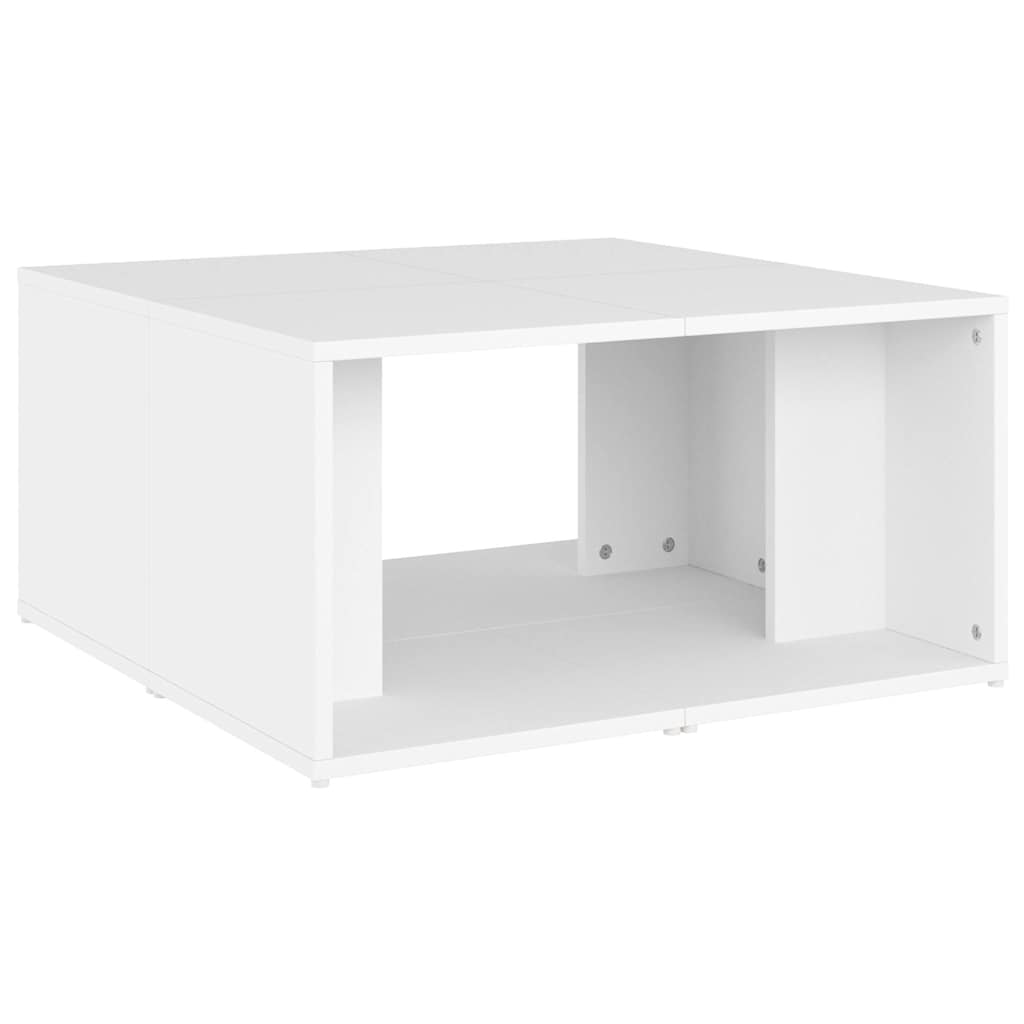 806813 vidaXL Coffee Tables 4 pcs White 33x33x33 cm Engineered Wood