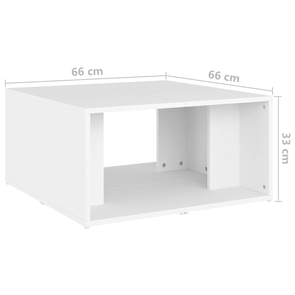 806813 vidaXL Coffee Tables 4 pcs White 33x33x33 cm Engineered Wood