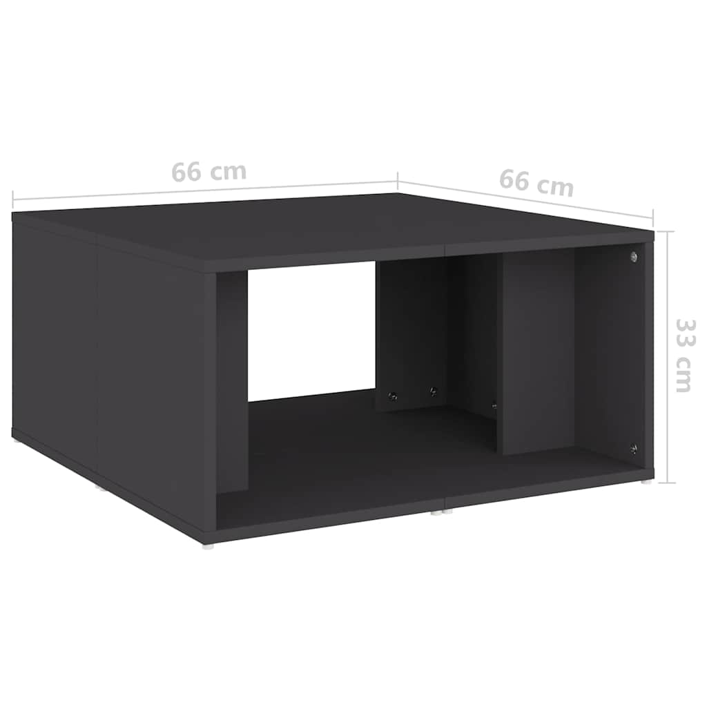 806815 vidaXL Coffee Tables 4 pcs Grey 33x33x33 cm Engineered Wood