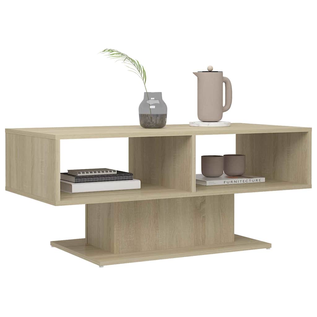 806825 vidaXL Coffee Table Sonoma Oak 103,5x50x44,5 cm Engineered Wood