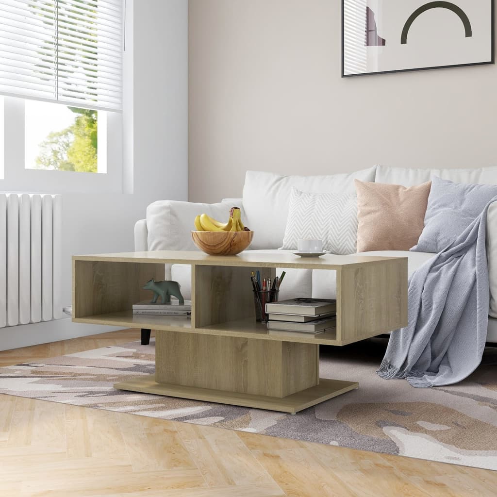 806825 vidaXL Coffee Table Sonoma Oak 103,5x50x44,5 cm Engineered Wood