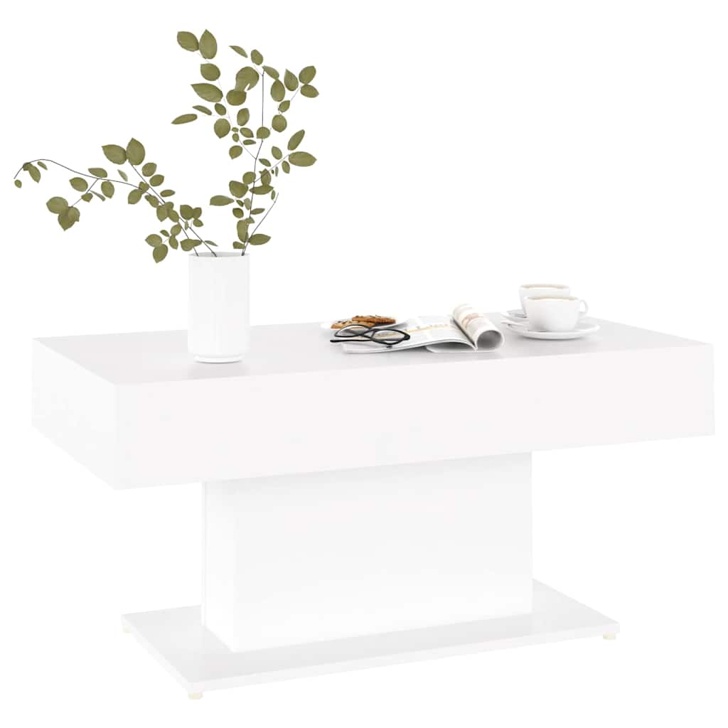 806831 vidaXL Coffee Table White 96x50x45 cm Engineered Wood