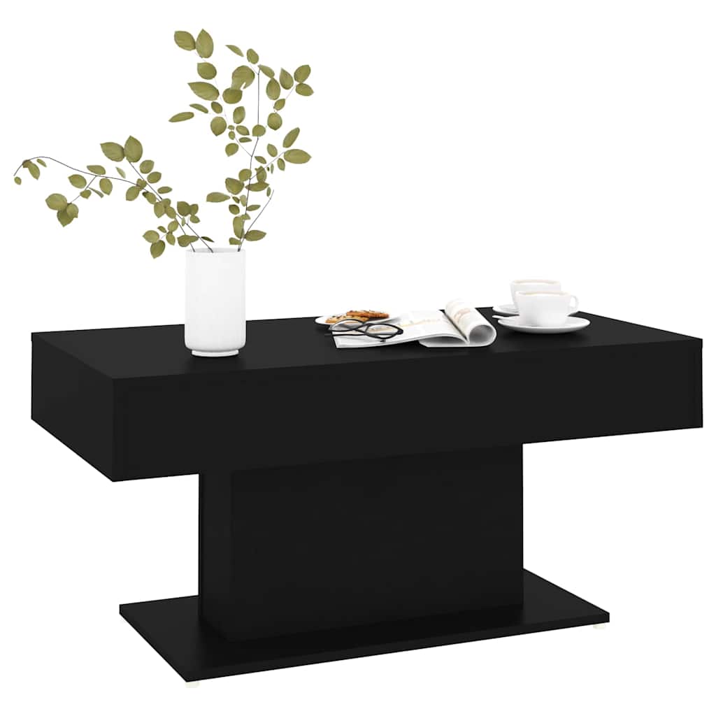 806832 vidaXL Coffee Table Black 96x50x45 cm Engineered Wood