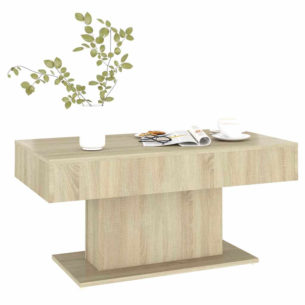 806834 vidaXL Coffee Table Sonoma Oak 96x50x45 cm Engineered Wood