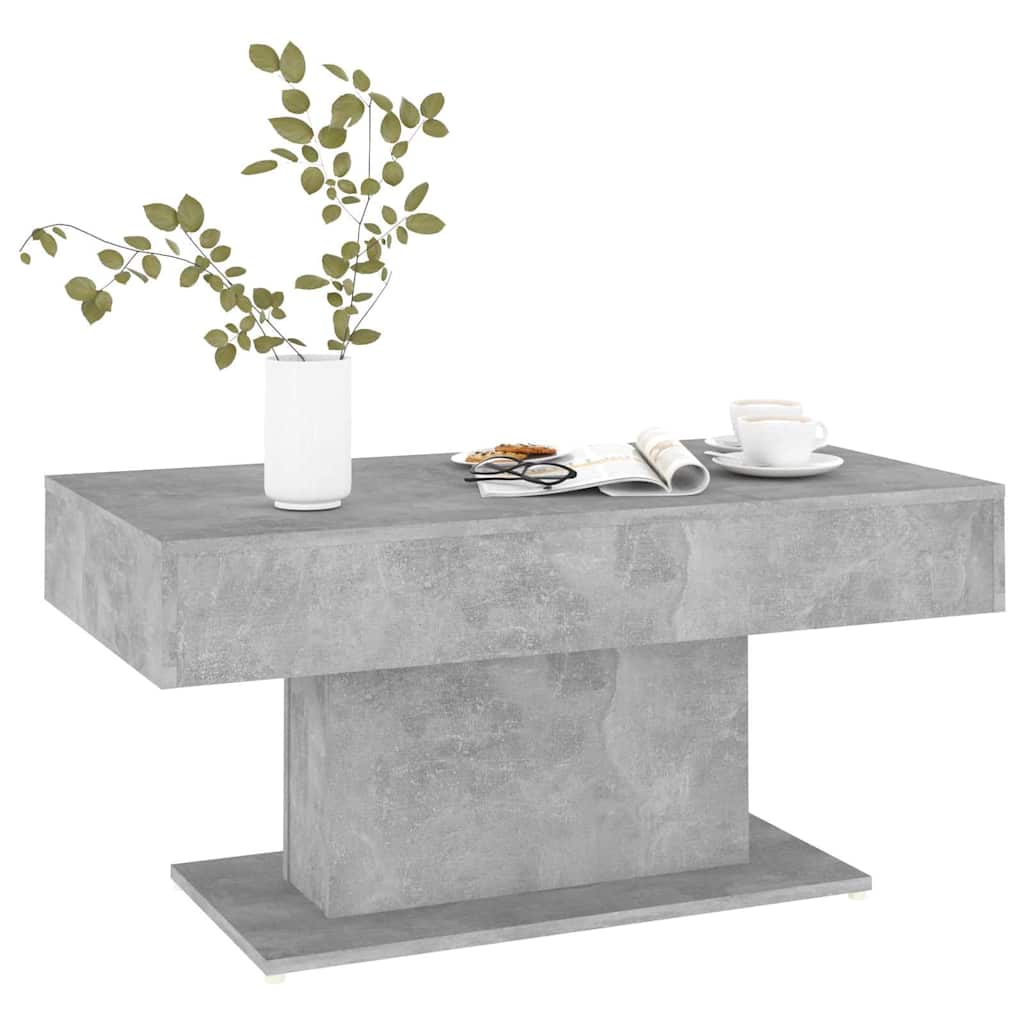 806835 vidaXL Coffee Table Concrete Grey 96x50x45 cm Engineered Wood