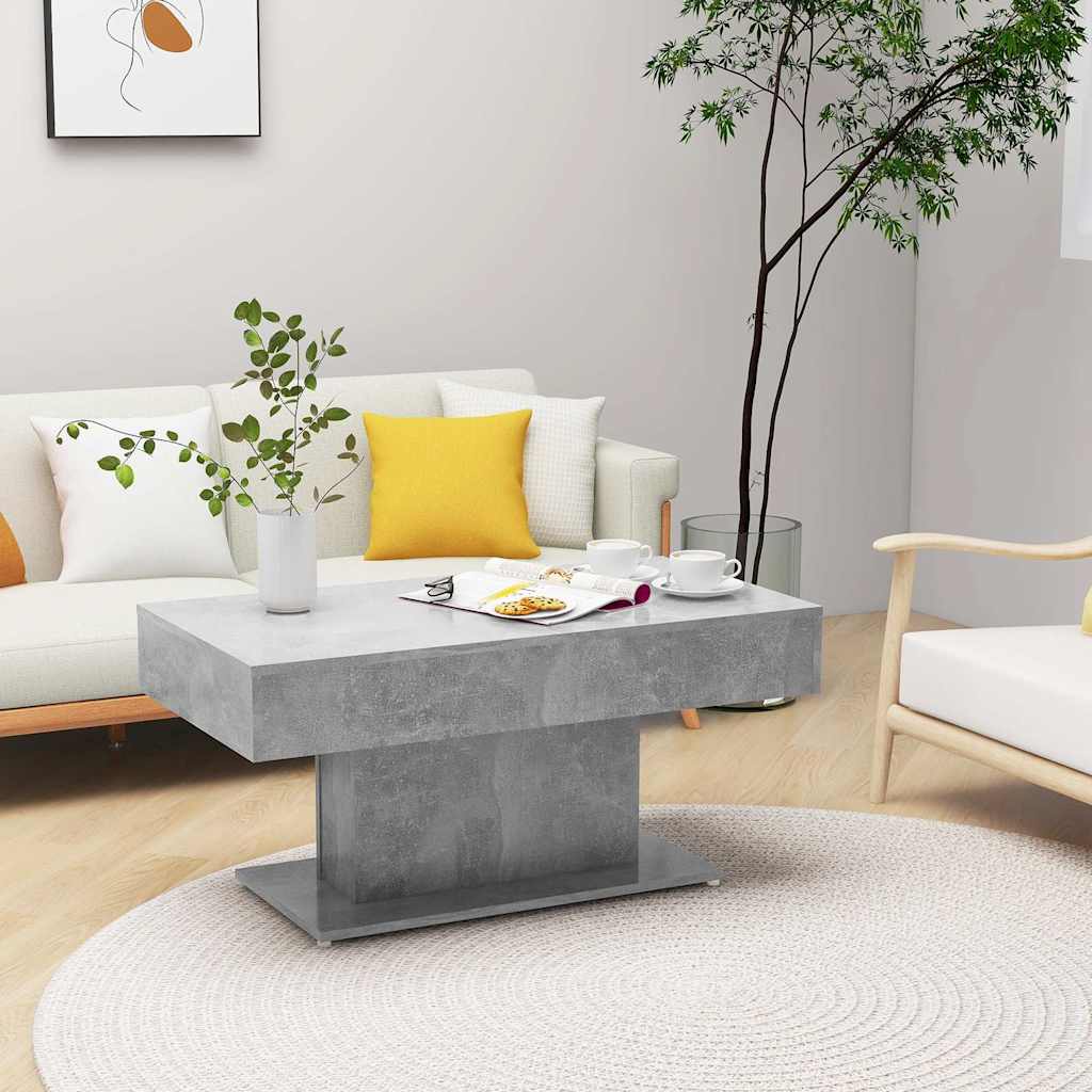 806835 vidaXL Coffee Table Concrete Grey 96x50x45 cm Engineered Wood