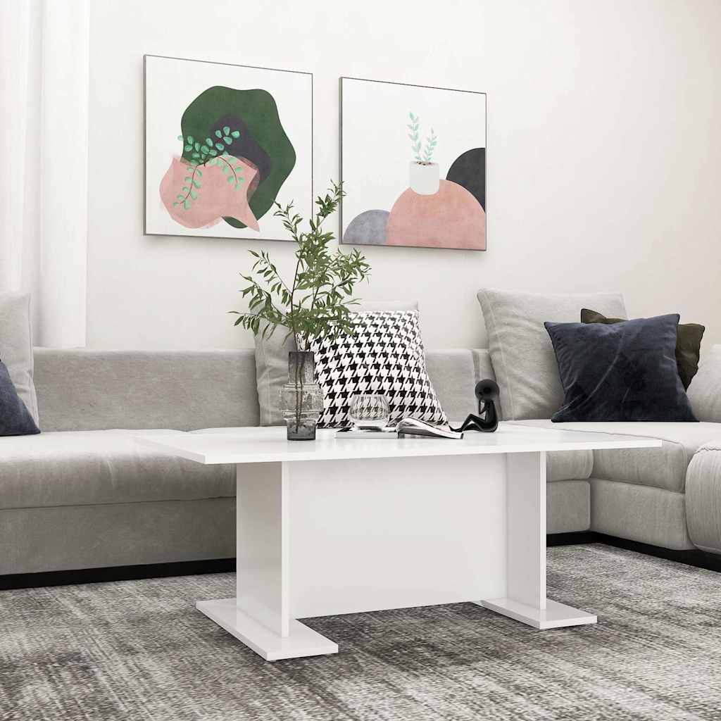 806840 vidaXL Coffee Table White 103,5x60x40 cm Engineered Wood