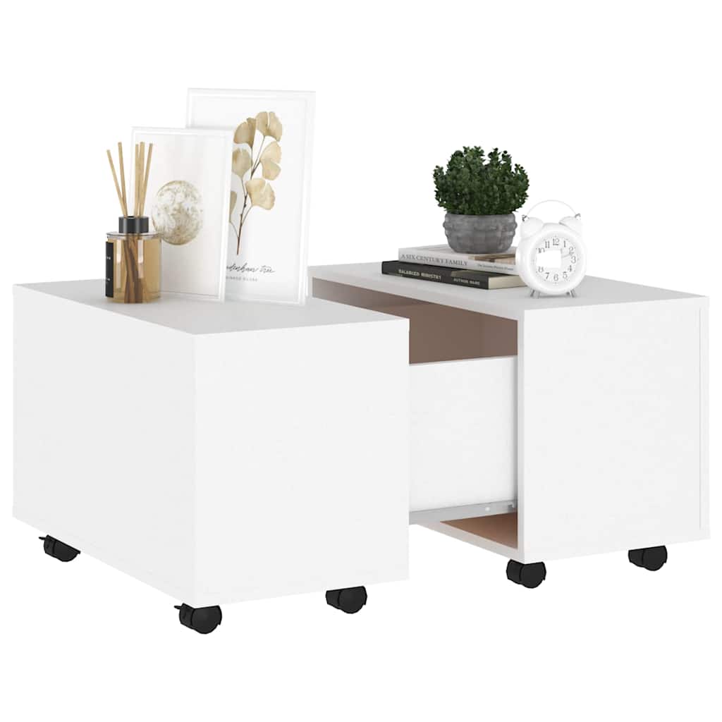 806858 vidaXL Coffee Table White 60x60x38 cm Engineered Wood
