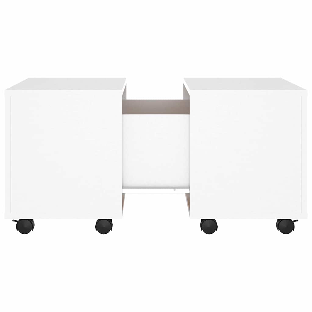 806858 vidaXL Coffee Table White 60x60x38 cm Engineered Wood