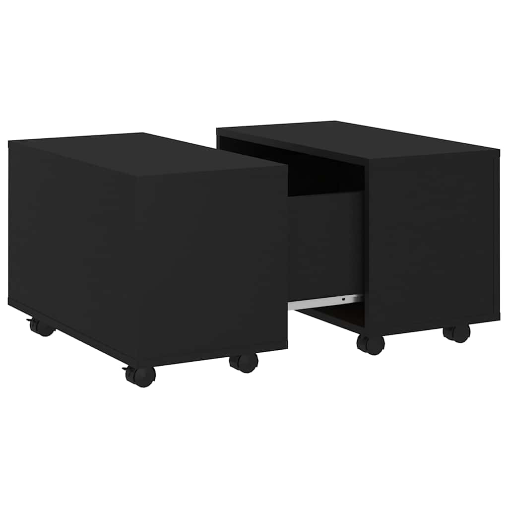 806859 vidaXL Coffee Table Black 60x60x38 cm Engineered Wood