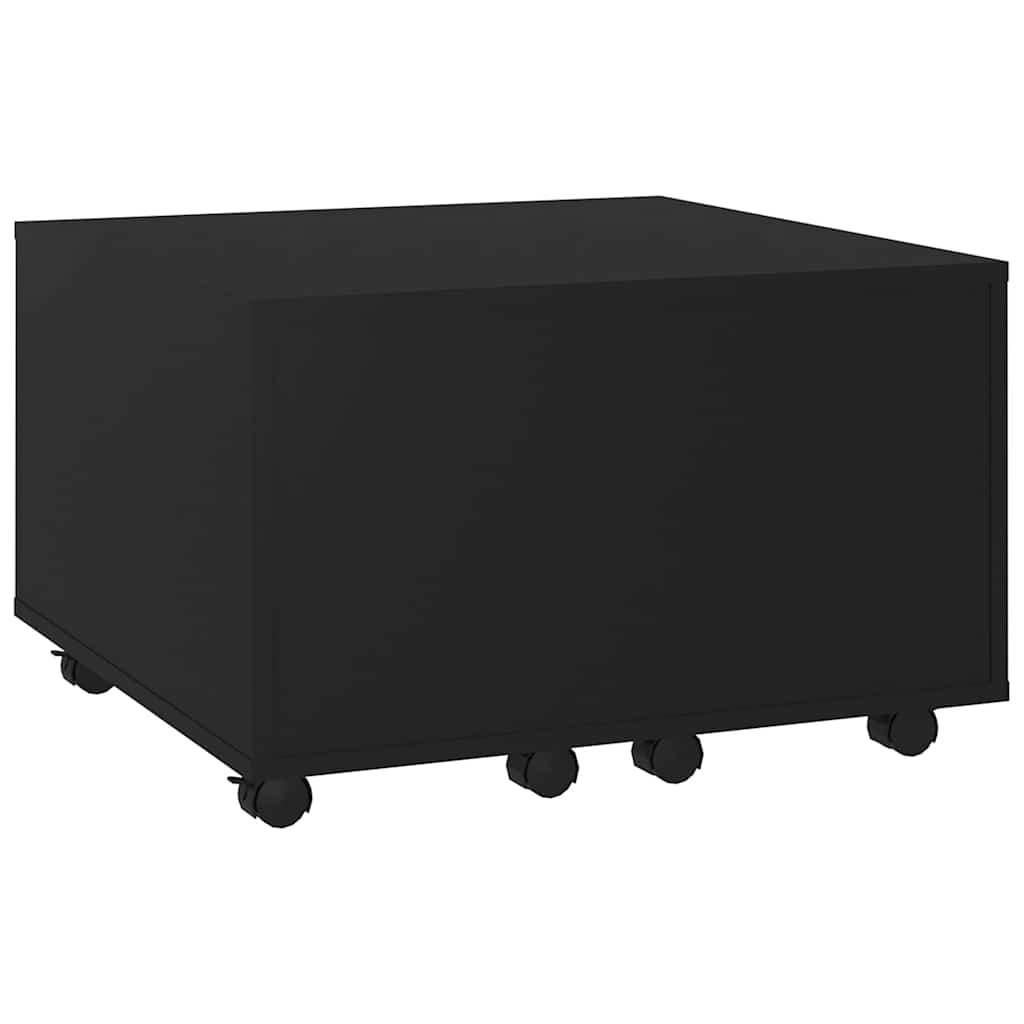 806859 vidaXL Coffee Table Black 60x60x38 cm Engineered Wood