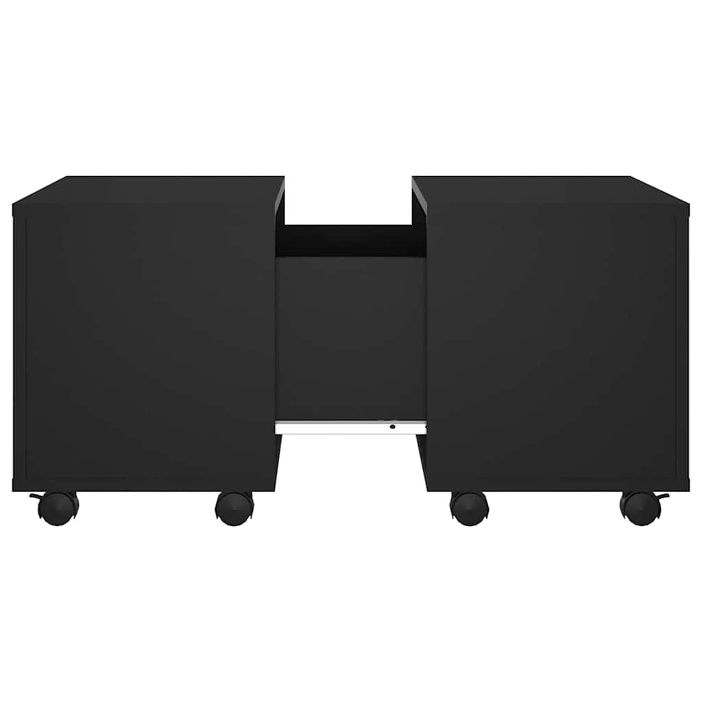 806859 vidaXL Coffee Table Black 60x60x38 cm Engineered Wood