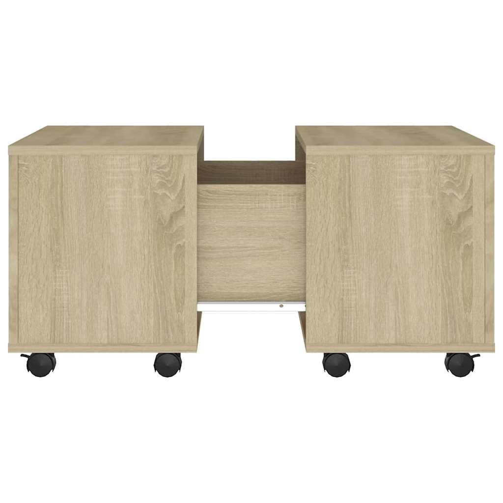806861 vidaXL Coffee Table Sonoma Oak 60x60x38 cm Engineered Wood