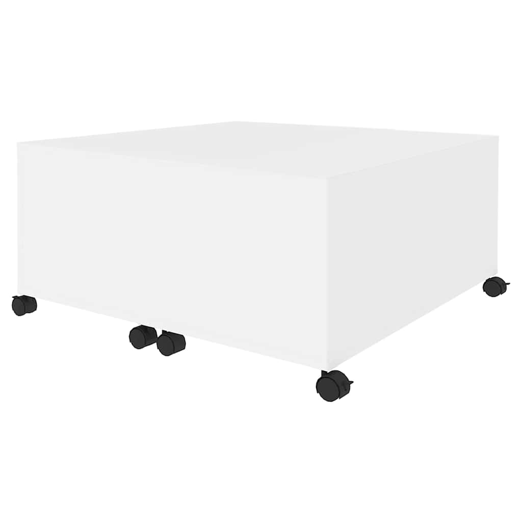 806867 vidaXL Coffee Table White 75x75x38 cm Engineered Wood