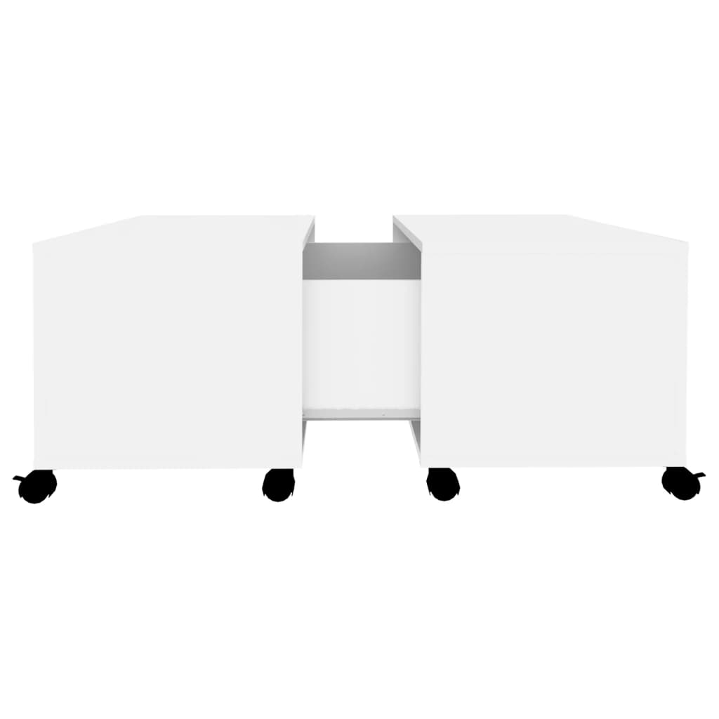 806867 vidaXL Coffee Table White 75x75x38 cm Engineered Wood