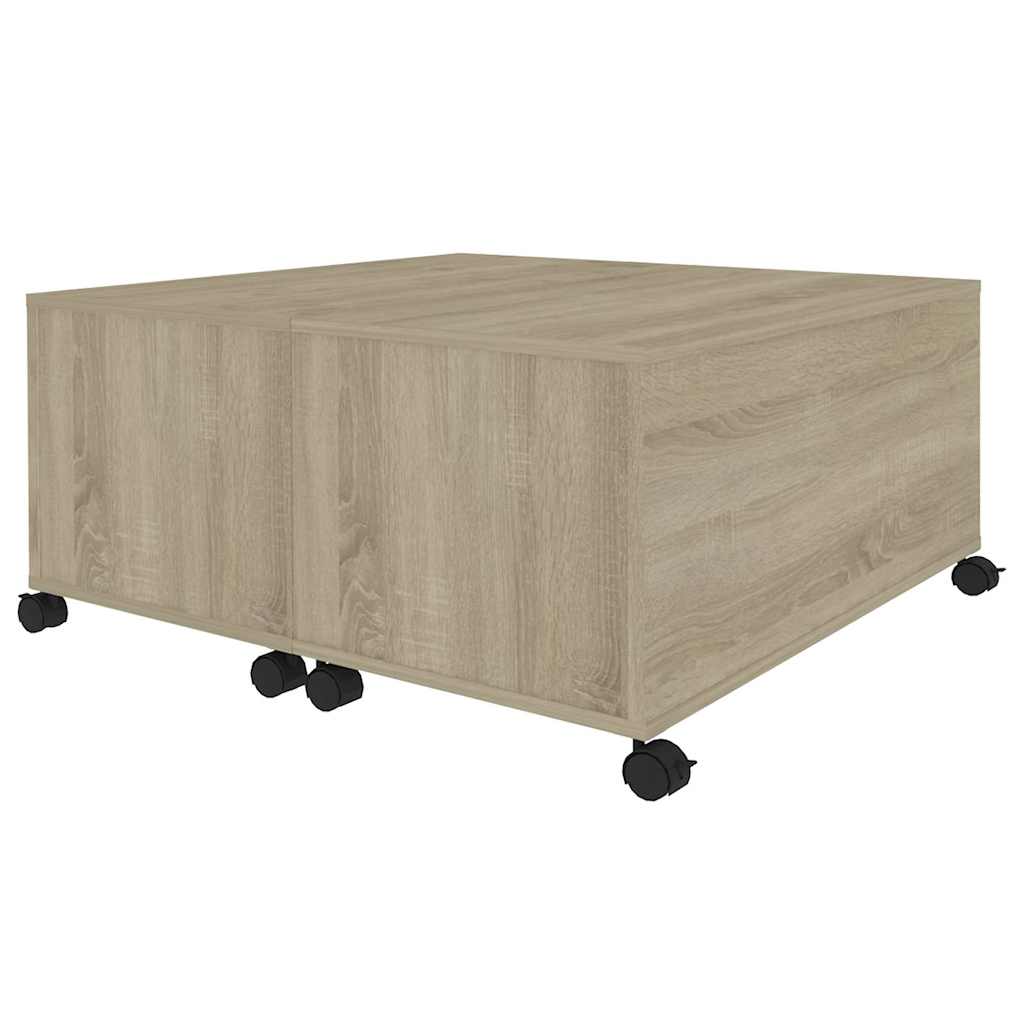 806870 vidaXL Coffee Table Sonoma Oak 75x75x38 cm Engineered Wood