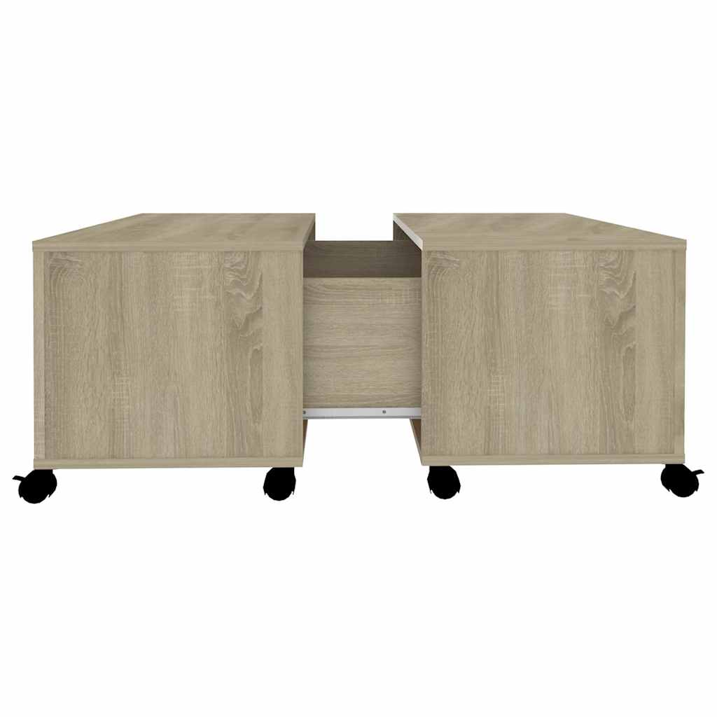 806870 vidaXL Coffee Table Sonoma Oak 75x75x38 cm Engineered Wood