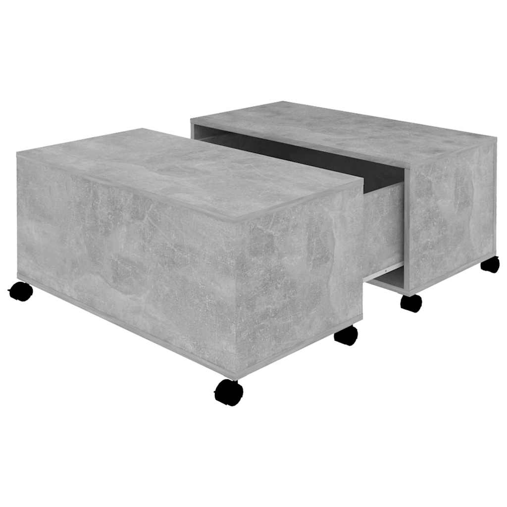 806871 vidaXL Coffee Table Concrete Grey 75x75x38 cm Engineered Wood