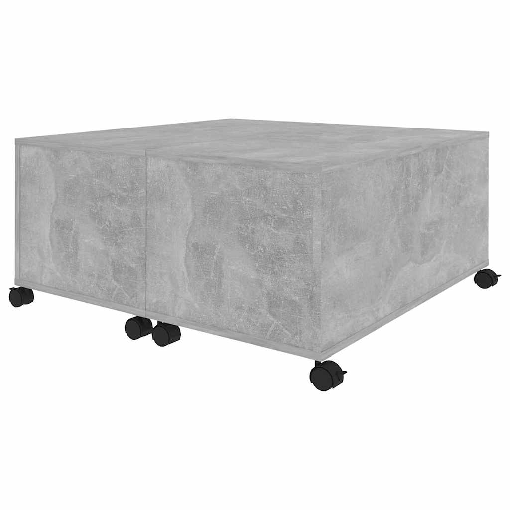 806871 vidaXL Coffee Table Concrete Grey 75x75x38 cm Engineered Wood