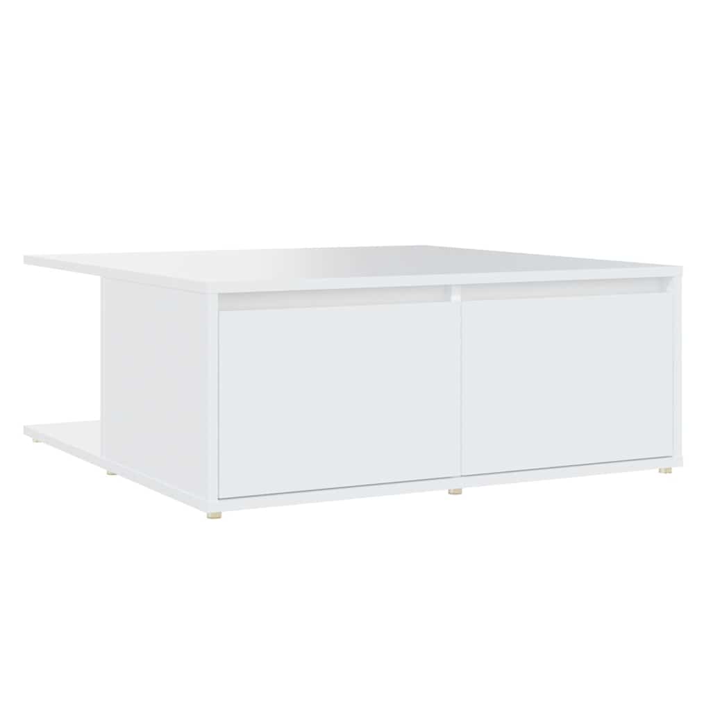 806876 vidaXL Coffee Table White 80x80x31 cm Engineered Wood