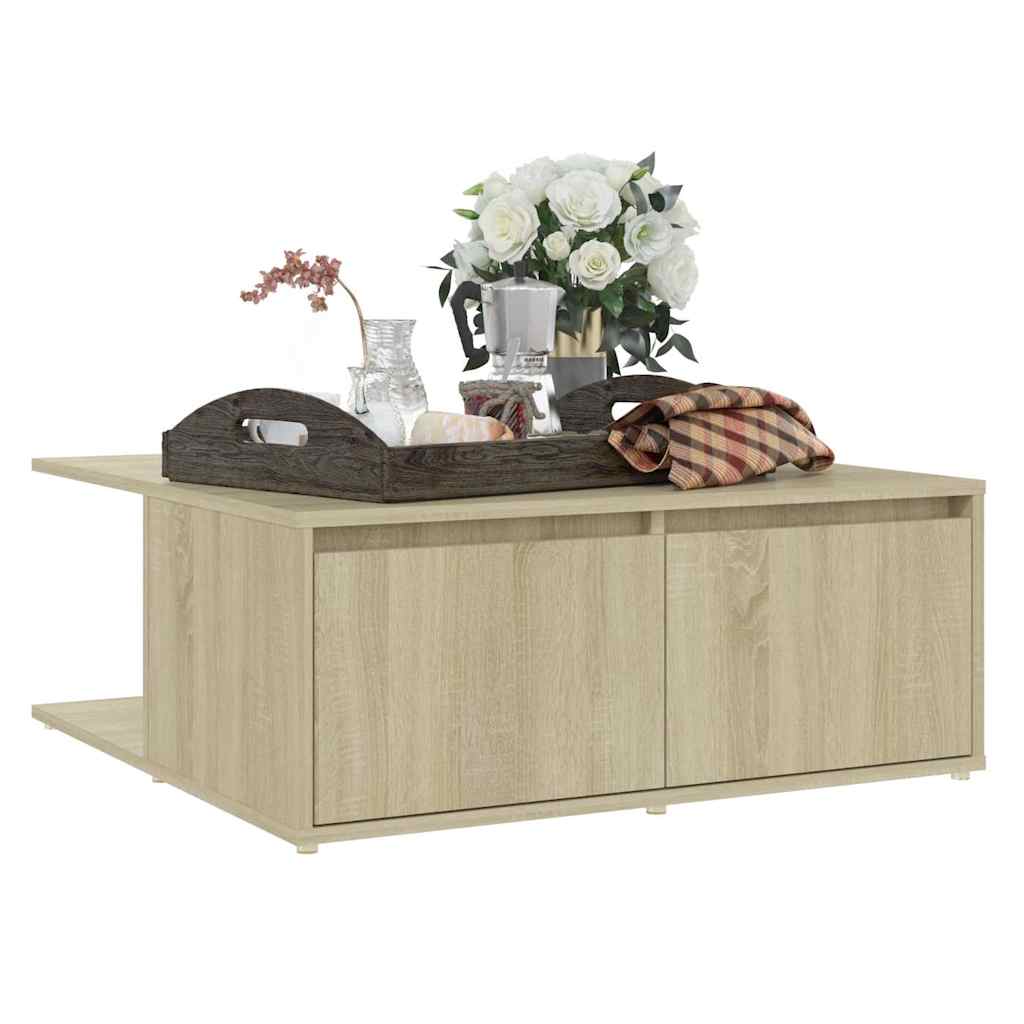 806879 vidaXL Coffee Table Sonoma Oak 80x80x31 cm Engineered Wood
