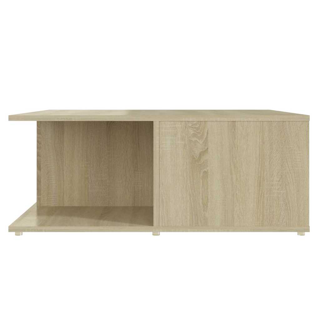 806881 vidaXL Coffee Table White and Sonoma Oak 80x80x31 cm Engineered Wood