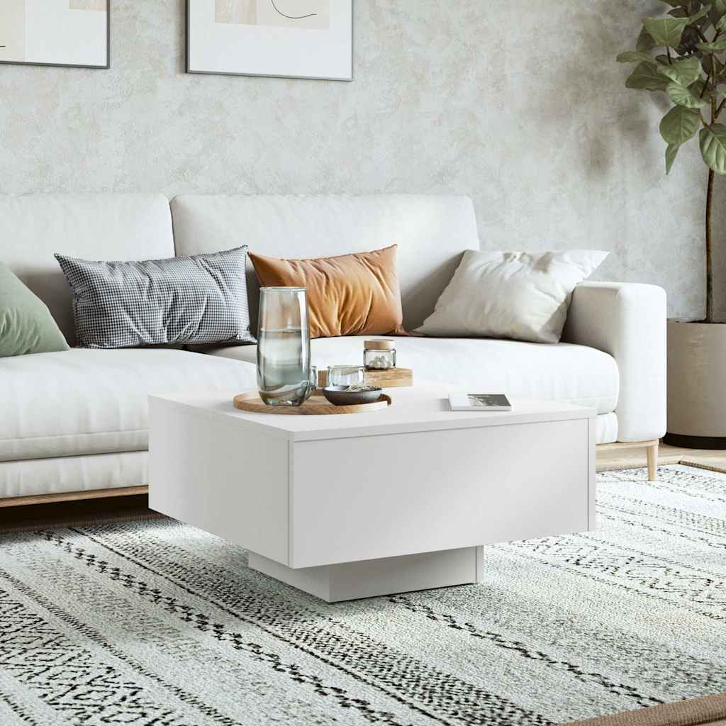 806885 vidaXL Coffee Table White 60x60x31,5 cm Engineered Wood