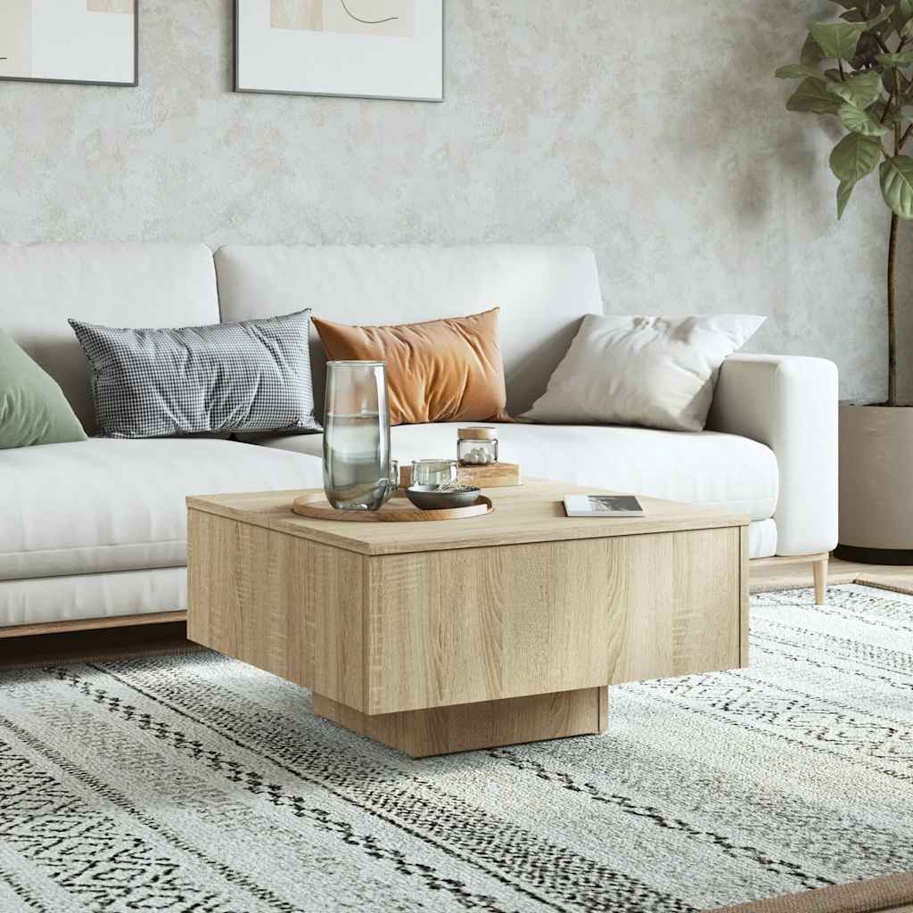 Coffee Table Sonoma Oak 60x60x31.5 cm Engineered Wood